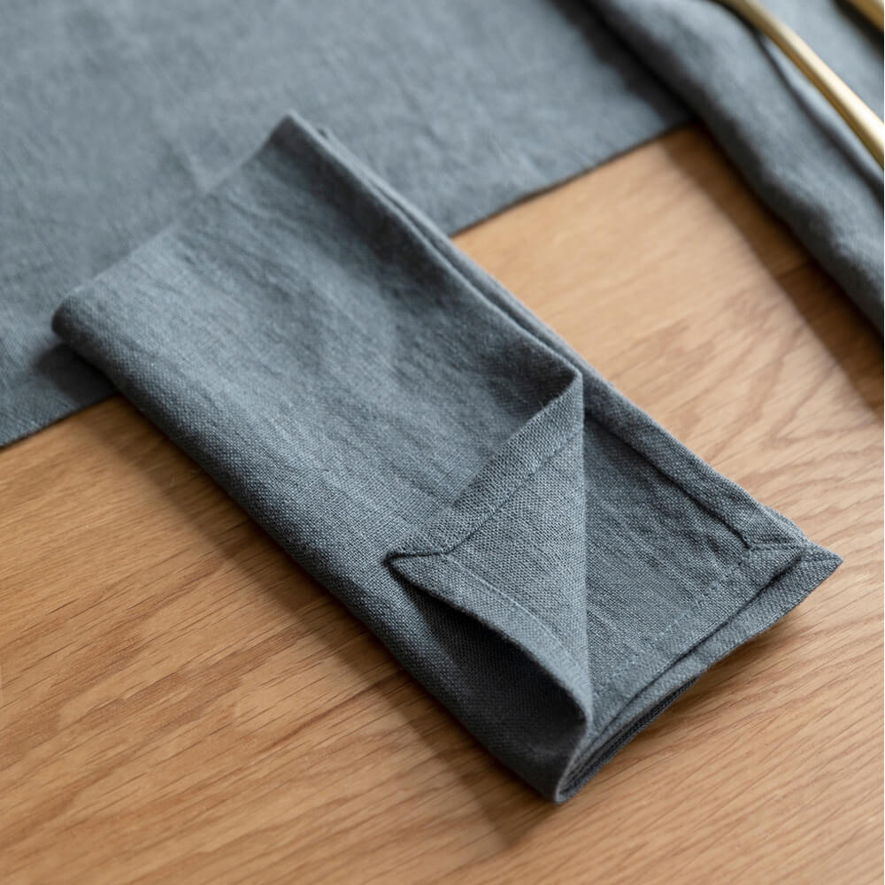 Garden Trading Set of 4 Charcoal Linen Napkins